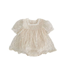 Load image into Gallery viewer, k2689LS-Sweet princess short-sleeved mesh baby jumpsuit