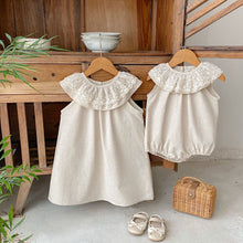 將圖片載入圖庫檢視器 62216DS-夏季花邊領無袖包屁衣&連身裙