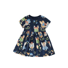 Load image into Gallery viewer, 9333DS-Summer European and American children's casual round neck dress for little girls