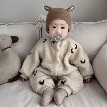 Load image into Gallery viewer, A31214LS-Nordic style baby winter jumpsuit new cute boys and girls one-piece baby romper thick cute crawling clothes