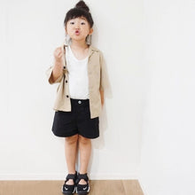 Load image into Gallery viewer, 21021PCW-Summer black neutral denim shorts parent-child outfit