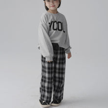 Load image into Gallery viewer, BB2463PCW-Autumn and winter Japanese style boys and girls brushed plaid straight trousers