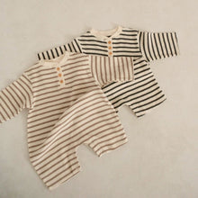 Load image into Gallery viewer, Y9372LS-Spring waffle small stand collar long jumpsuit + hat set