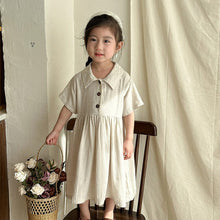 將圖片載入圖庫檢視器 X85223TG-夏季亞麻短袖男女兒童兄妹裝