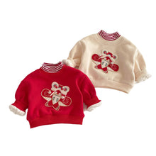 Load image into Gallery viewer, AY718SE-Winter children's plush embroidered New Year's greetings top