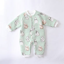 Load image into Gallery viewer, D23348LS-Baby quilted thick warm jumpsuit