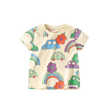 Load image into Gallery viewer, 92114SE-Summer European and American small and medium-sized children's car rainbow print top