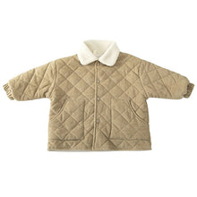 Load image into Gallery viewer, D83097SE-Winter Korean style fur collar short plus velvet thickened corduroy jacket