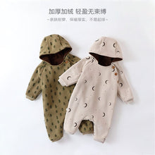 Load image into Gallery viewer, D23335LS-Baby outdoor hooded fleece jumpsuit