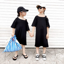 Load image into Gallery viewer, 21010DS-Summer children's off-shoulder leisure vacation long dress