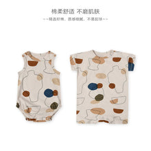 Load image into Gallery viewer, D24351LS-Summer sleeveless cotton graffiti bodysuit & short-sleeved top