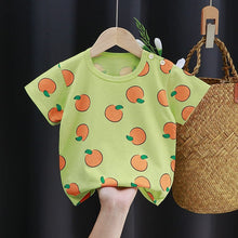 Load image into Gallery viewer, IDX40SE-Summer pure cotton round neck multi-image short-sleeved top