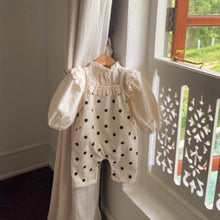 Load image into Gallery viewer, Y93125LS-Spring Polka Dot Suspender Lace Long Strap Climbing Suit