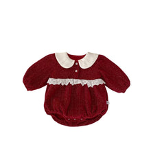 Load image into Gallery viewer, H10353LS-Winter Plus Velvet New Year Greetings Lapel Pullover