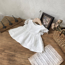 Load image into Gallery viewer, Y7413DS-Summer solid color lace flying sleeve princess dress