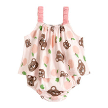 Load image into Gallery viewer, BCS1029LS-Summer cotton Korean style suspender top + butt pants two-piece set