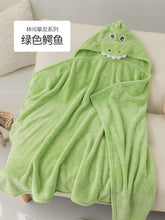Load image into Gallery viewer, 9020AC-Cartoon coral fleece children's water-absorbing quick-drying hooded cloak bathrobe bath towel