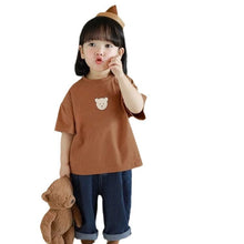 Load image into Gallery viewer, 071902PCW-Summer Bear Printed Short Sleeve Parent-Child Outfit