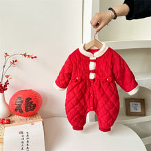 Load image into Gallery viewer, 2306631LS-Winter Thickened Chinese Style Festive Quilted Climbing Suit