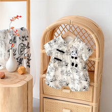 Load image into Gallery viewer, 2402300LS- Summer Panda Chinese Style Open-front Short Climbing Suit