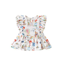 Load image into Gallery viewer, 9234SE-Summer graffiti skirt style short-sleeved top