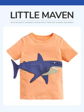 Load image into Gallery viewer, 51619SE-Little Maven Summer Knitted Cotton Children's Short-sleeved T-shirt