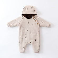 Load image into Gallery viewer, D23335LS-Baby outdoor hooded fleece jumpsuit