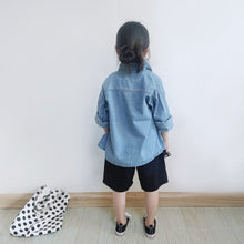 Load image into Gallery viewer, 195PCW-Spring and summer Japanese and Korean casual washed oblique parent-child shorts