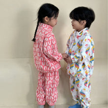 Load image into Gallery viewer, D83570TG-Sports style children's fleece sweatshirt suit