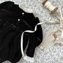 Load image into Gallery viewer, Y9418LS-Lace flower collar baby girl jumpsuit