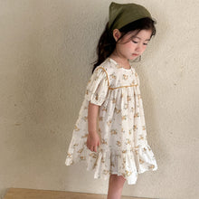Load image into Gallery viewer, X86012DS-Summer pure cotton floral short-sleeved princess dress
