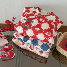 Load image into Gallery viewer, AL759LS-Winter baby quilted blessing character thickened New Year's greetings crawling clothes