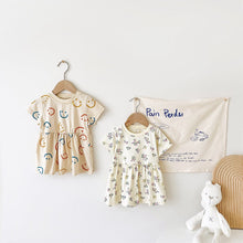 Load image into Gallery viewer, MDBDS2241DS-Summer Korean cotton short-sleeved floral dress