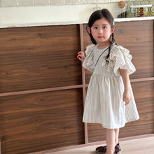 Load image into Gallery viewer, X86022TG-Summer short-sleeved cotton striped suit & dress