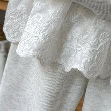 Load image into Gallery viewer, 2534007TG-秋季韓版嬰幼兒小花蕾絲長袖花邊棉質上衣長褲兩件套