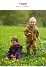 Load image into Gallery viewer, D25290TG-秋冬北歐風連帽開衫&高腰護肚長褲