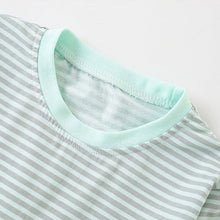 Load image into Gallery viewer, 8938DS-Autumn malwee girls European and American children's bear round neck striped long sleeve dress