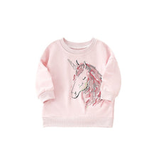 Load image into Gallery viewer, 8605SE-Autumn malwee European and American children's casual long-sleeved unicorn top
