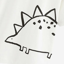 Load image into Gallery viewer, 9550TG-Summer European and American children's casual round neck fat stegosaurus short-sleeved top + elastic waist pants two-piece set