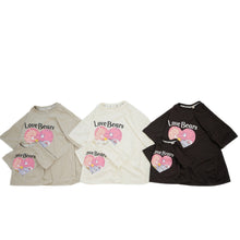將圖片載入圖庫檢視器 24096PCW-夏裝韓版寬鬆愛心熊親子上衣【許願款】
