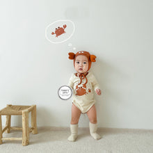 Load image into Gallery viewer, 11003LS-Spring Korean version of crab shape bodysuit + hat cover
