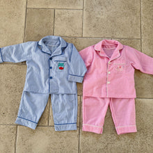 將圖片載入圖庫檢視器 CJ260869TG-春秋季兒童純棉格子家居兩件套