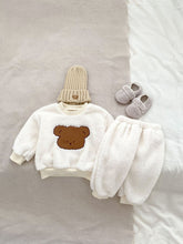 Load image into Gallery viewer, H10056LS-Winter plush bear shape romper