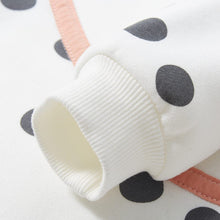 Load image into Gallery viewer, HC1103SE-Autumn and winter round neck polka dot fake backpack long sleeve plus velvet top