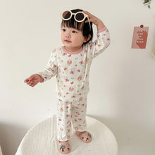 Load image into Gallery viewer, 71727JG- Spring and Autumn Korean version of full-printed long-sleeved home two-piece suit