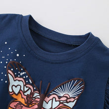 Load image into Gallery viewer, 8120SE-malwee small and medium-sized girls skirt round neck T-shirt