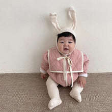 Load image into Gallery viewer, Y92123LS-Fashionable baby quilted large lapel jumpsuit (pre-sale and delivery in early December)