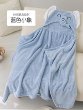 Load image into Gallery viewer, 9020AC-Cartoon coral fleece children's water-absorbing quick-drying hooded cloak bathrobe bath towel