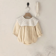 Load image into Gallery viewer, Y9413LS-Spring Korean style lace large lapel flower bud sleeves bodysuit
