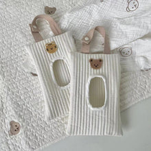 Load image into Gallery viewer, 548AC-韓版刺繡小動物卡通可愛抽出式便攜收納抽紙盒